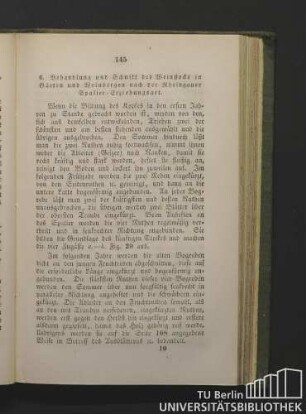 6. Behandlung und Schnitt des Weinstocks in Gärten und Weinbergen nach der Rheingauer Spalier-Erziehungsart.