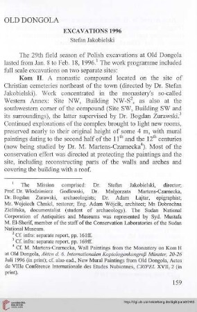 8: Old Dongola : excavations 1996