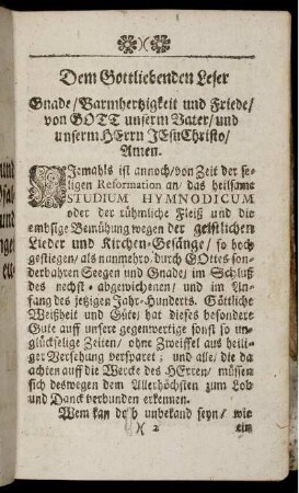 Dem Gottliebenden Leser