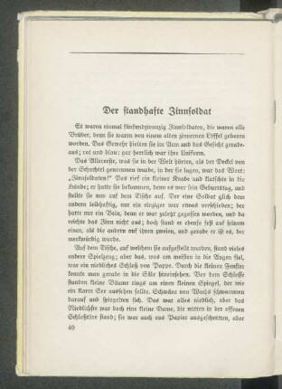 Der standhafte Zinnsoldat