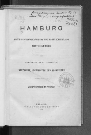 1868: Hamburg und seine Bauten