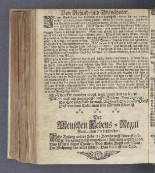 Von Gesund- und Kranckheiten.