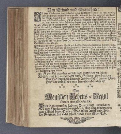 Von Gesund- und Kranckheiten.