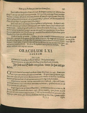 Oraculum LXI. Sacrum - Oraculum LXX. Sacrum.