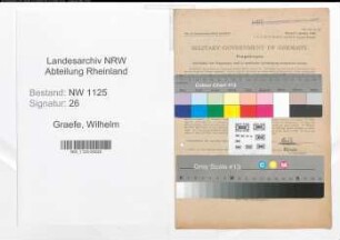 Entnazifizierung Wilhelm Graefe , geb. 11.07.1899 (Stadtinspektor)