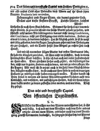 Das acht und dreyßigste Capitel. Von öffentlichen Begräbnissen.