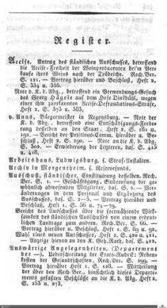 1,4: Landtag Württemberg - Kammer 1, Register 1833 - 1. Landtag
