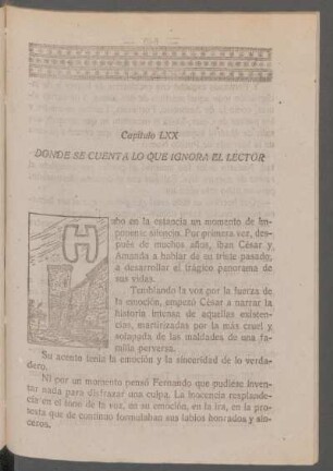 Capítulo LXX - Donde se cuenta lo que ignora el lector