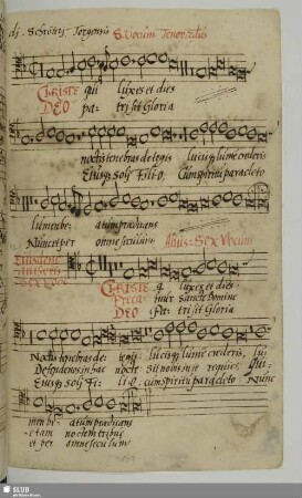 Schröter, Leonhart: Christe qui lux es