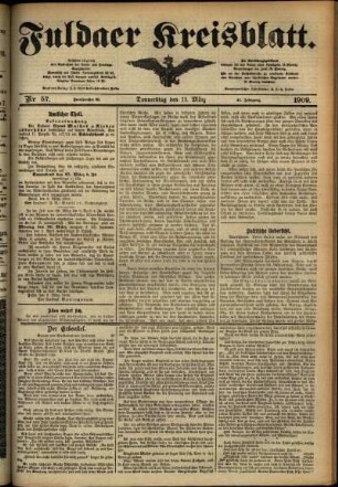 Ausgabe vom Donnerstag, den 11. März 1909.