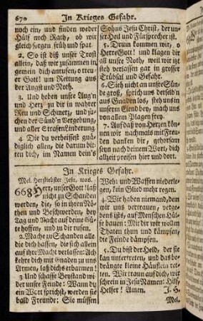 670-679, In Krieges Gefahr; ... (668 - 675)