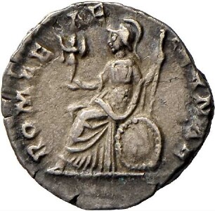 Denar des Clodius Albinus mit Darstellung der Roma