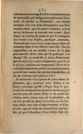 De Naples, et de la déclaration de Laybach