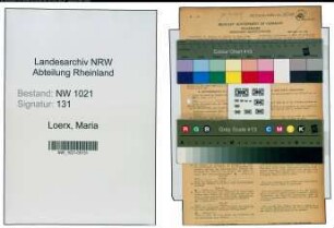 Entnazifizierung Maria Loerx , geb. 05.03.1909 (Verwaltungsangestellte)