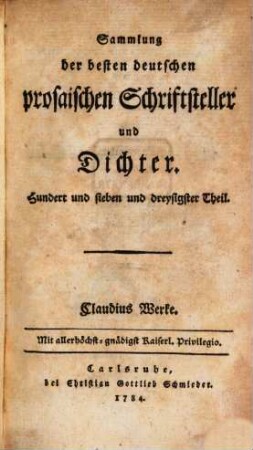 Asmus omnia sua Secum portans, oder Sämmtliche Werke des Wandsbecker Bothen, 4