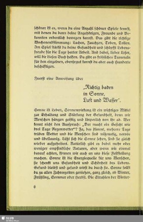 "Richtig baden in Sonne, Luft und Wasser"