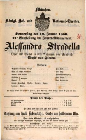 Königliches Hof- und Nationaltheater. 1860