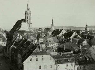 Bautzen, Blick auf den Dom St. Petri vom Schlossturm