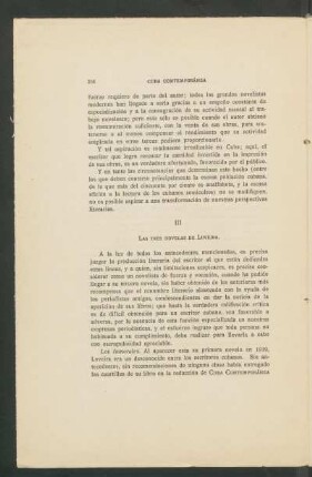 III - Las tres novelas de Loveira.