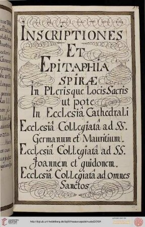 (185-252) Inschriften und Epitaphien in Speyer