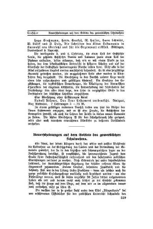 Neuerscheinungen auf dem Gebiete des gewerblichen Schulwesens