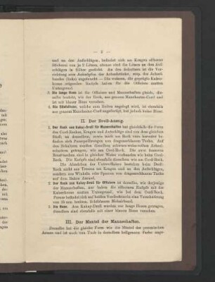 II. Der Drell-Anzug.