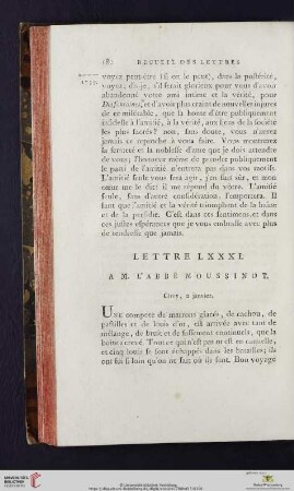 (Lettre LXXXI - XC)