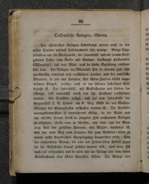 [23.] Oeffentliche Anlagen, Gärten.