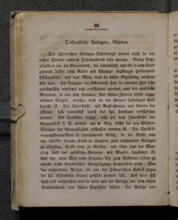 [23.] Oeffentliche Anlagen, Gärten.
