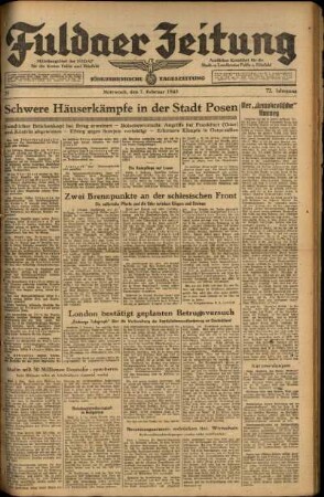 Ausgabe vom Mittwoch, den 07. Februar 1945.
