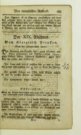 Der XIX. Abschnitt. Vom Koenigreich Preussen