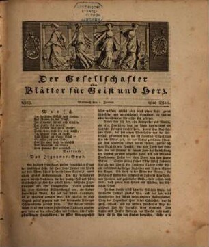 Der Gesellschafter oder Blätter für Geist und Herz : ein Volksblatt. 7, 7. 1823