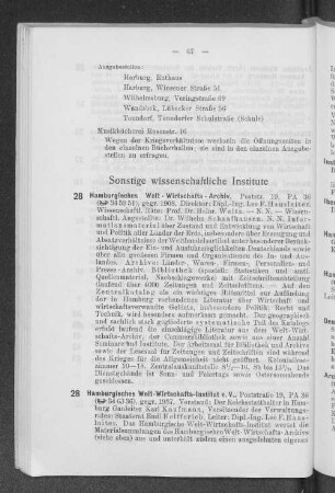 Sonstige wissenschaftliche Institute