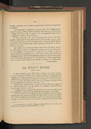 La Force Noire.