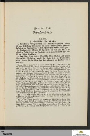 Zweiter Teil: Zweckverbände
