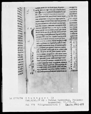 Petrus Lombardus, Commentarius in Psalmos — Initiale I, Folio 179recto
