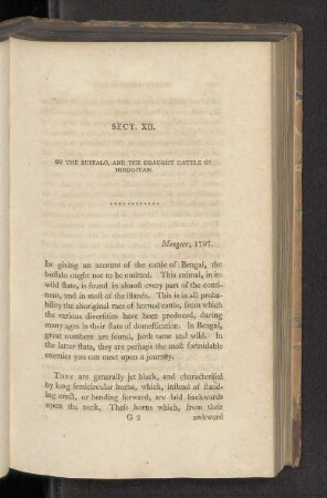Sect. XII. Of the buffalo, and the draught cattle of Hindostan.