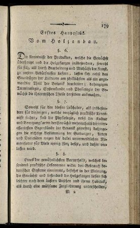 Erstes Hauptsück. Vom Holzanbau.