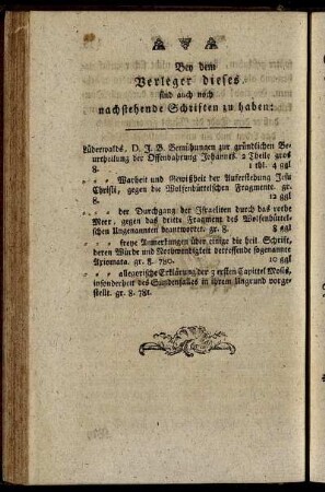 Verzeichnis lieferbarer Bücher