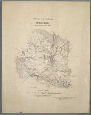 Plan des Gefechtsfeldes von Königinhof, am 29ten und 30ten Juni 1866