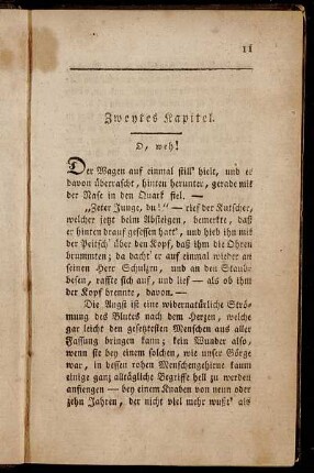 Zweytes Kapitel. O, weh!