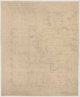 Fischer, Theodor; Nördlingen; Landwirtschaftsschule - Grundriss Keller