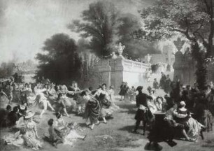Tanz im Freien (Fête champêtre) : Bayard, Émile-Antoine (1837-1891): Tanz im Freien (Fête champêtre). 1878. Öl auf Leinwand