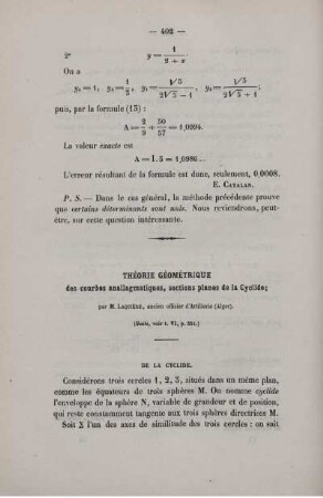 Théorie géométrique.