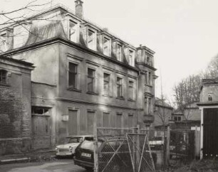 Mittweida, ehemaliger Schlachthof und Gaststätte : Mittweida, ehemaliger Schlachthof und Gaststätte, Am Schlachthof 6, um 1900, Straßenansicht mit ehemaliger Gaststätte