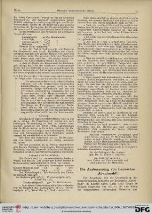 3: Die Ausbesserung von Leonardos "Abendmahl"