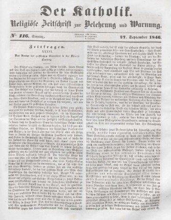 533-535 Zeitfragen : XXXVI. Das Verbot der geistlichen Exercitien in der Diöcese Limburg
