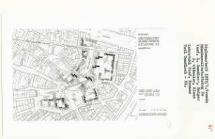 Altstadtring München (Diplomarbeit bei Willy Kreuer): Baukörperplan 1:1000