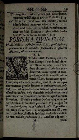Porisma Quintum.