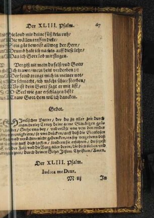 Der XLIII. Psalm.